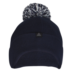 Football Bobble Hat Navy/White